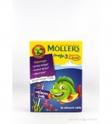 Mollers Omega-3 Rybki Malin.sm.żelki 36szt